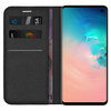 Leather Wallet Case & Card Holder Pouch for Samsung Galaxy S10 - Black